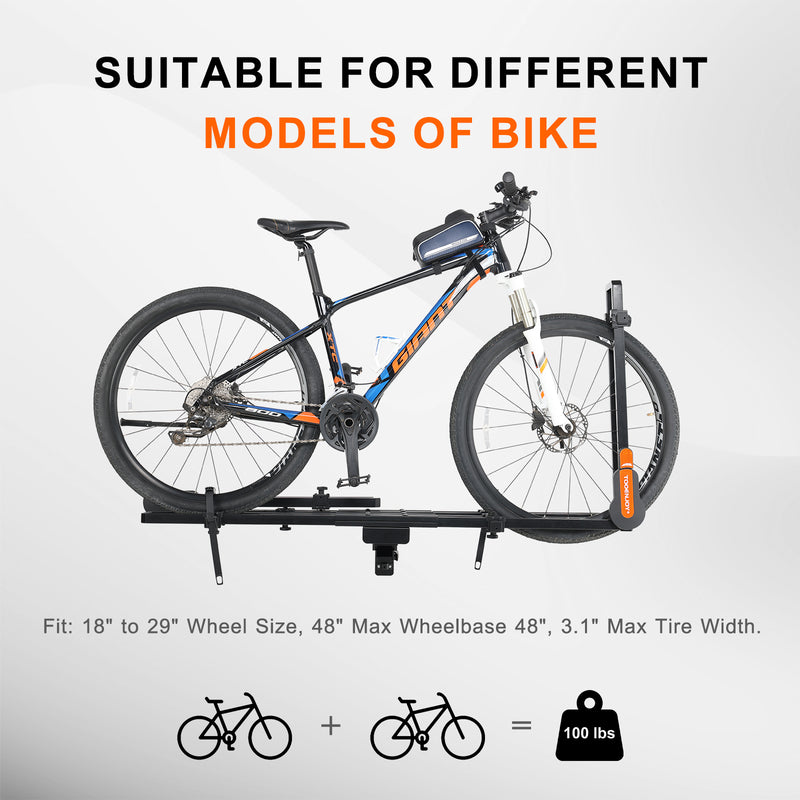 Load image into Gallery viewer, Folding Hitch Bike Rack Platform,2-Bike Capacity.
