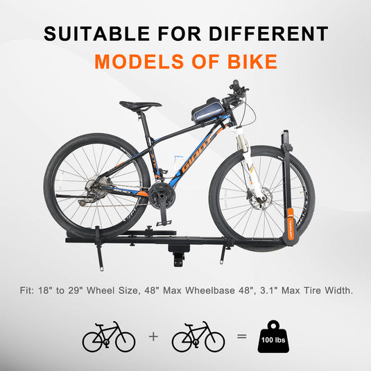 Folding Hitch Bike Rack Platform,2-Bike Capacity.