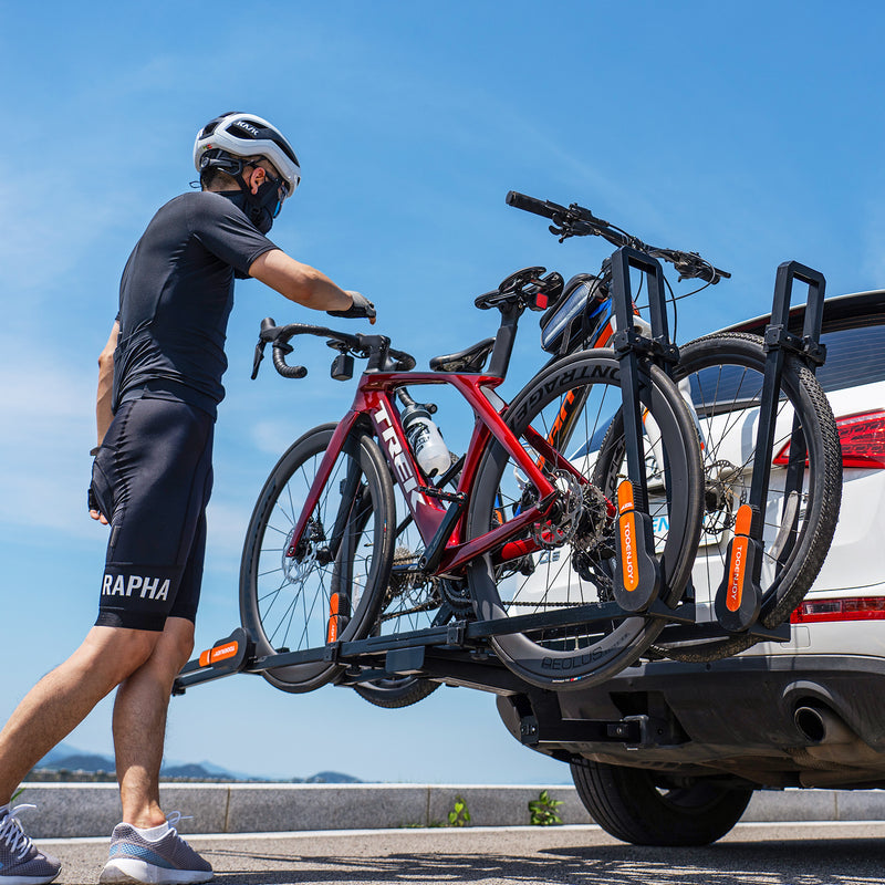 Load image into Gallery viewer, Folding Hitch Bike Rack Platform, 2-Bike Capacity Tooenjoy