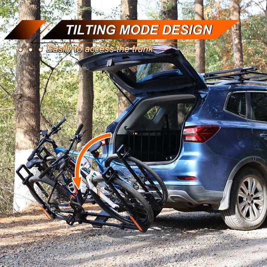 Folding Hitch Bike Rack Platform,2-Bike Capacity.