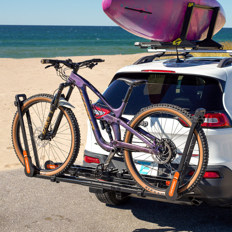 Load image into Gallery viewer, Folding Hitch Bike Rack Platform, 2-Bike Capacity Tooenjoy
