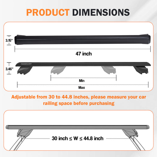 47" 53" Roof Rack Cross Bar -PRO (301W Series)