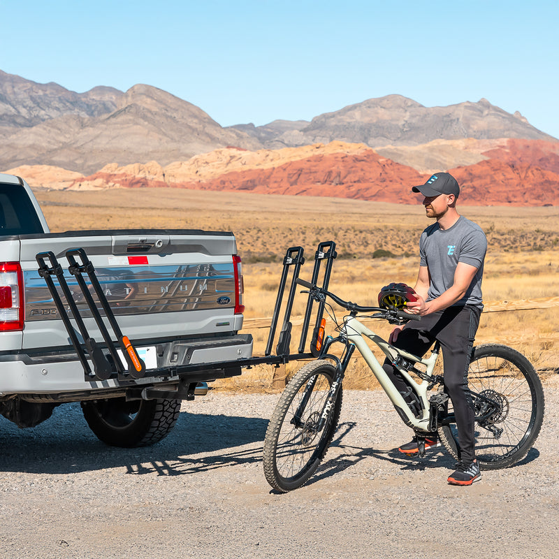 Load image into Gallery viewer, Folding Hitch Bike Rack Platform, 2-Bike Capacity Tooenjoy
