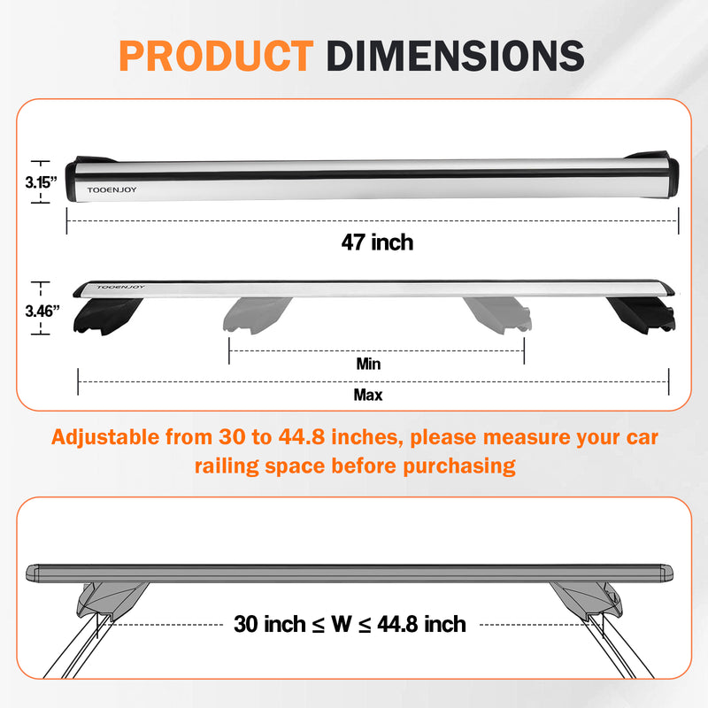 Load image into Gallery viewer, 47" 53" Roof Rack Cross Bar -PRO (301W Series)