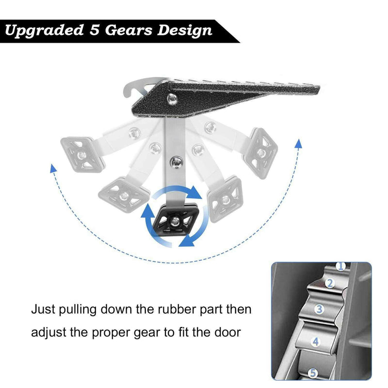 Load image into Gallery viewer, 5 Gears Car Door Step Stand Pedal - Elevated Access to Vehicle's Top Roof with Wider Pedal, Max Load 400 lbs.