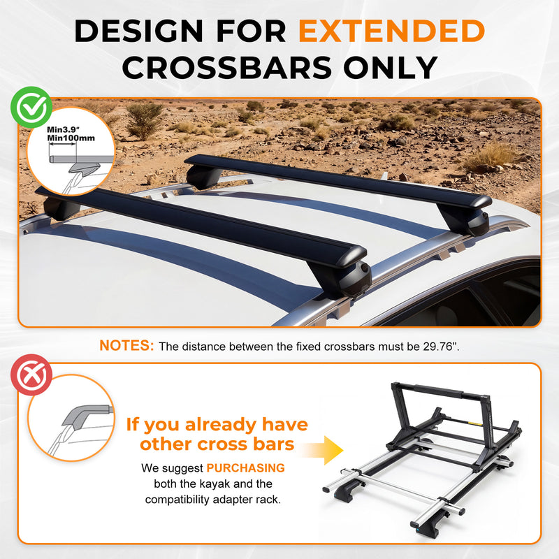 Load image into Gallery viewer, Tooenjoy Lift Assist Kayak Rack, 100 LBS Capacity Kayak & Canoe Car Racks