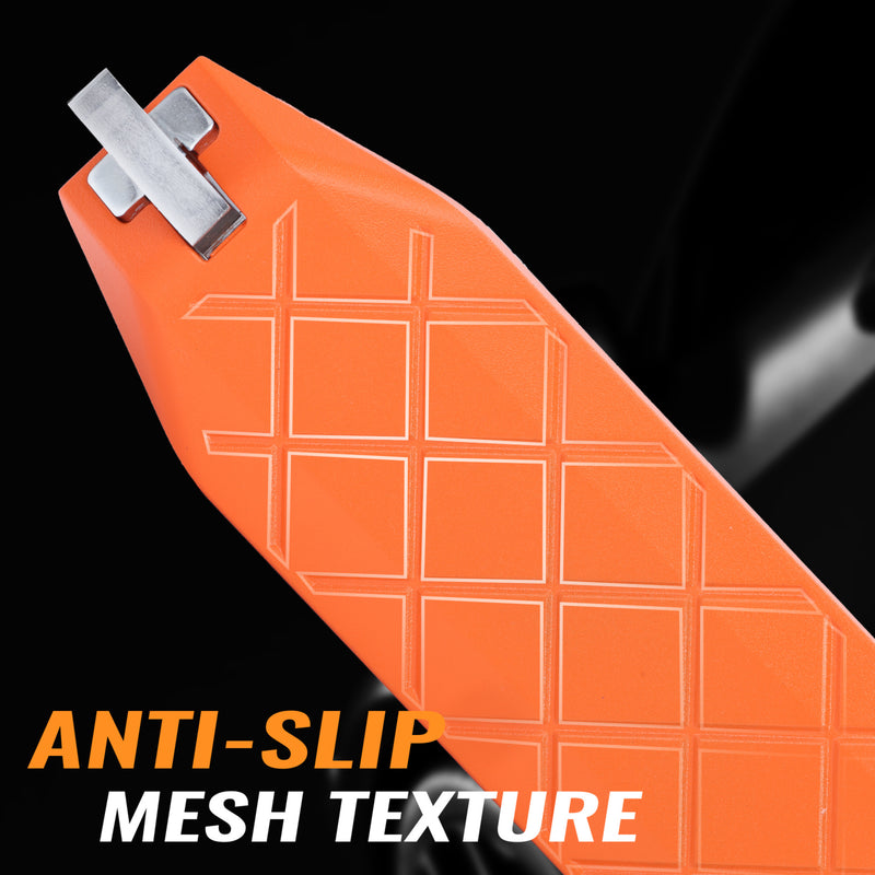 Load image into Gallery viewer, TOOENJOY Flodable&Adjustable 5 Gear Car Door Latch Step, Easy Access to SUV Truck Jeep Roof Top, Both Feet Stand Pedal Ladder for Most Vehicle - Orange