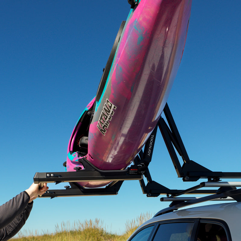 Load image into Gallery viewer, Tooenjoy Lift Assist Kayak Rack, 100 LBS Capacity Kayak & Canoe Car Racks