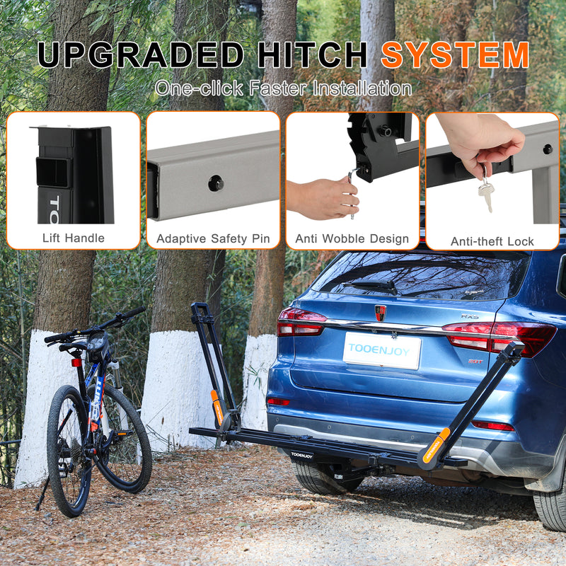Load image into Gallery viewer, Folding Hitch Bike Rack Platform,2-Bike Capacity.