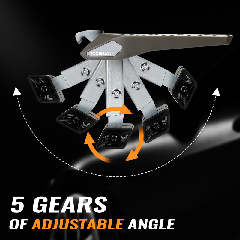 Load image into Gallery viewer, TOOENJOY Flodable&Adjustable 5 Gear Car Door Latch Step, Easy Access to SUV Truck Jeep Roof Top, Both Feet Stand Pedal Ladder for Most Vehicle