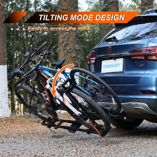 TooenjoyFolding Hitch Bike Rack Platform，2-Bike CapacityFolding Hitch Bike Rack Platform，2-Bike Capacity