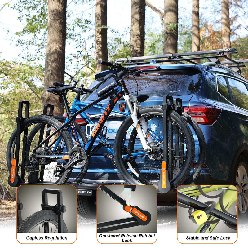 Load image into Gallery viewer, TooenjoyFolding Hitch Bike Rack Platform，2-Bike CapacityFolding Hitch Bike Rack Platform，2-Bike Capacity
