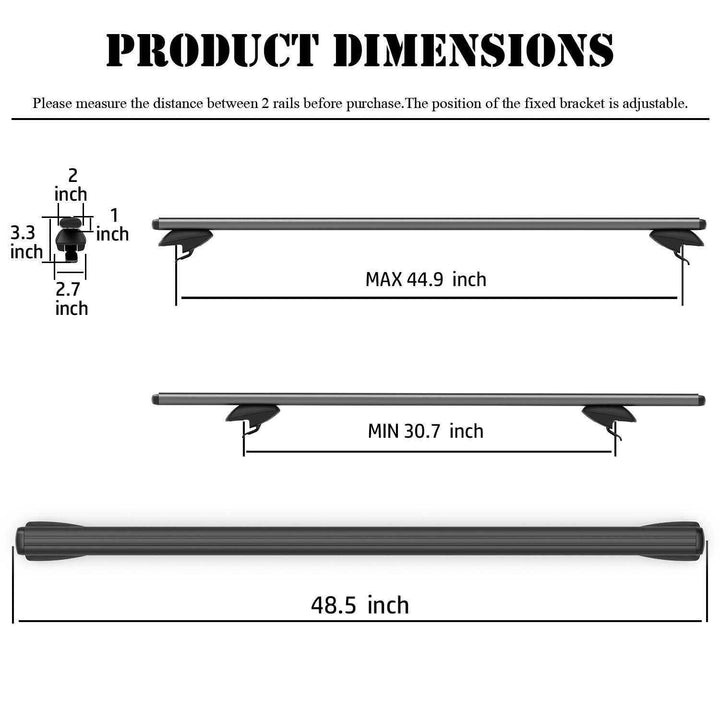 Roof Rack Cross Bars for Cars & SUVs - Durable & Secure 47