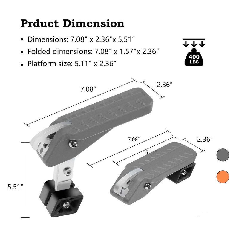 Load image into Gallery viewer, 5 Gear Car Door Step Stand Pedal - Access to Vehicle&#39;s Top Roof  Foot Pedal for Most SUV Truck, Max Load 400 lbs.
