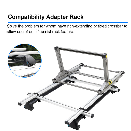 TOOENJOY Compatibility Adapter Rack Kit for Lift Roof Rack Use, Suitable for Non-extending or Fixed Crossbar, Hold 198LBS