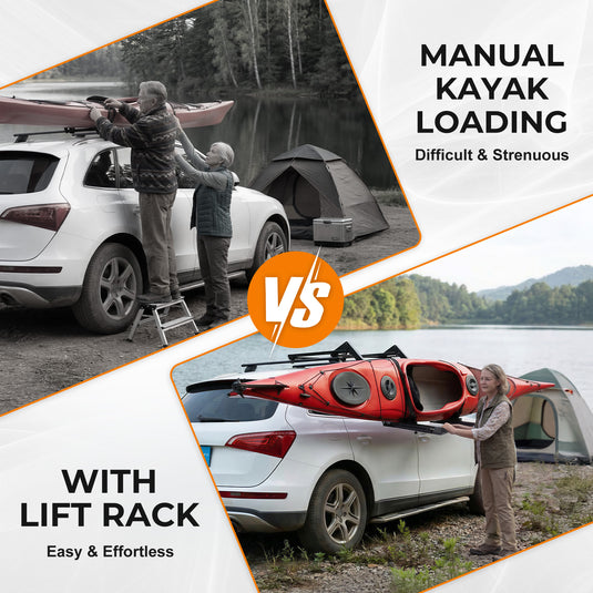 Tooenjoy Lift Assist Kayak Rack, 100 LBS Capacity Kayak & Canoe Car Racks