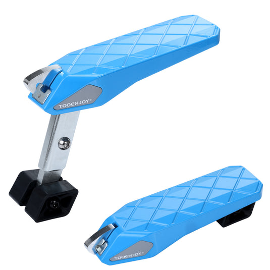 TOOENJOY Flodable&Adjustable 5 Gear Car Door Latch Step, Easy Access to SUV Truck Jeep Roof Top, Both Feet Stand Pedal Ladder for Most Vehicle - Blue