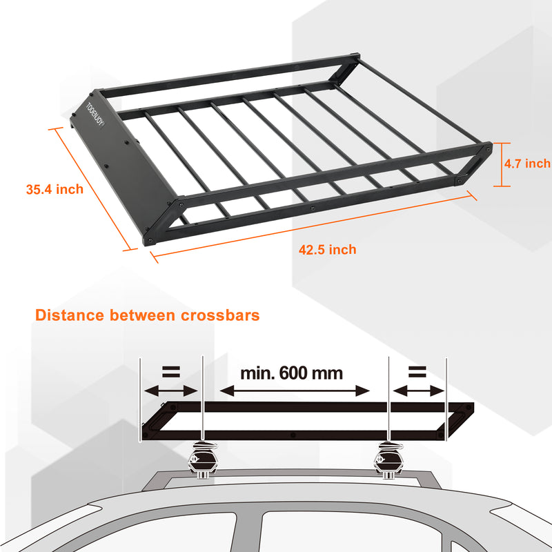 Load image into Gallery viewer, Roof Cargo Carrier Basket, Car Top Luggage Holder for Car, SUV and Pickup.

