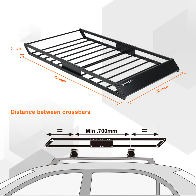 Load image into Gallery viewer, Roof Cargo Carrier Basket, Car Top Luggage Holder for Car, SUV and Pickup.
