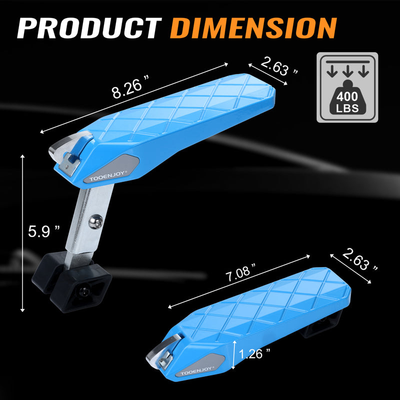 Load image into Gallery viewer, TOOENJOY Flodable&amp;Adjustable 5 Gear Car Door Latch Step, Easy Access to SUV Truck Jeep Roof Top, Both Feet Stand Pedal Ladder for Most Vehicle - Blue
