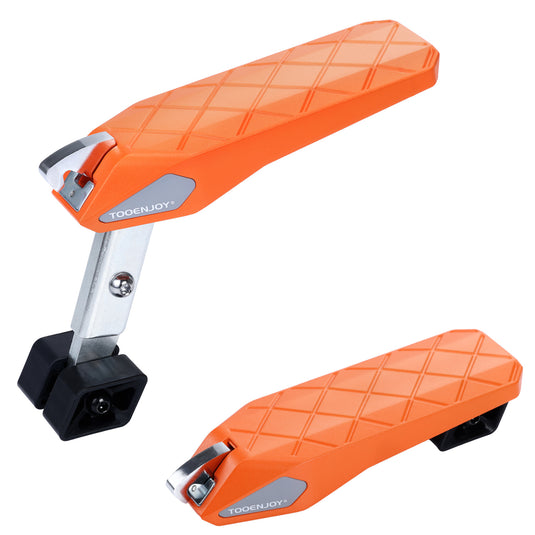TOOENJOY Flodable&Adjustable 5 Gear Car Door Latch Step, Easy Access to SUV Truck Jeep Roof Top, Both Feet Stand Pedal Ladder for Most Vehicle - Orange